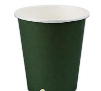 25 Bicchieri in cartoncino monouso BIODEGRADABILE - ecolor - addobbo decoro tavola feste di compleanno, natale, matrimonio, anniversario, nozze, capodanno, party ecc. (VERDE FORESTA)