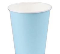 25 Bicchieri in cartoncino monouso BIODEGRADABILE - ecolor - addobbo decoro tavola feste di compleanno, natale, matrimonio, anniversario, nozze, capodanno, party ecc. (CELESTE)