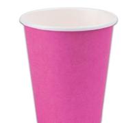 25 Bicchieri in cartoncino monouso BIODEGRADABILE - ecolor - addobbo decoro tavola feste di compleanno, natale, matrimonio, anniversario, nozze, capodanno, party ecc. (FUXIA)