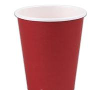 25 Bicchieri in cartoncino monouso BIODEGRADABILE - ecolor - addobbo decoro tavola feste di compleanno, natale, matrimonio, anniversario, nozze, capodanno, party ecc. (ROSSO INTENSO)