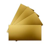 25 biglietti singoli, formato DIN lungo, 10,5 x 21 cm, 250 g/m², oro metallizzato, per bricolage, cartoncino vuoto