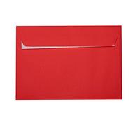 25 Buste B6 125 X 176 mm striscia adesiva 120 G/MQ Rosso