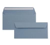 25 Buste da lettera DIN lunghe - grigio blu - 110 g/m² - 11 x 22 cm - molto stabili nella forma - adesive - FarbenFroh di GUSTAV NEUSER