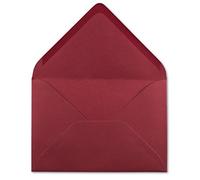 25 Buste DIN C6 Rosso Scuro 114 X 162 mm 120 G/M² incollaggio Lettera di buste senza finestra per inviti & Novità del suo gluexx Agent