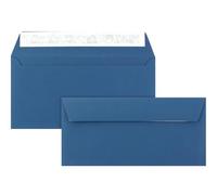 25 Buste DIN lunghe - blu royal/blu reale - 110 g/m² - 11 x 22 cm - molto stabili nella forma - adesive - marchio di qualità: FarbenFroh di GUSTAV NEUSER