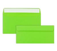 25 Buste DIN lunghe - verde chiaro - 110 g/m² - 11 x 22 cm - molto stabili nella forma - adesive - marchio di qualità: FarbenFroh di GUSTAV NEUSER