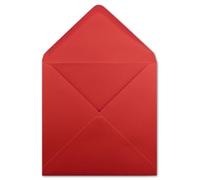 25 buste per lettere quadrate rosse - 15,5 x 15,5 cm - 100 g/m², chiusura con colla da inumidire, con linguetta a punta - della serie Colours-4-you - Glüxx-Agent