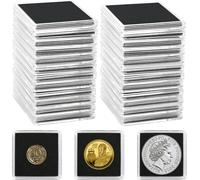 25 Capsule per Monete, Portamonete Con Guarnizioni Nere Di 5 Dimensioni 20/25/30