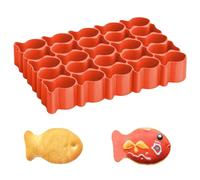 25 Cavità Stampi per Biscotto, Tagliabiscotti a Forma di Pesce in Plastica, Timbro per Biscotti per Decorare le Feste di Cottura Pasticceria e Muffin Fai Da Te