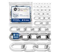 25-cm = 0,25-metri 13-mm di spessore catena in acciaio inossidabile inox V4A a maglia corta da NietFullThings in un unico pezzo catena di ancoraggio DIN 5685 DIN 766 0,25-m
