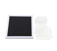 25 cm * 25 cm, cartello in plastica con lettere e numeri intercambiabili, decorazione per la stanza (cornice bianca)