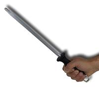 25 cm acciaio/acciaino affilacoltelli. Temprato & Mangetised alta in acciaio cromato con piazza appeso Eye & ponderata affilatura coltelli coltelli da cucina, manico antiscivolo per mantenere e commerciale. By Taylors Eye Witness