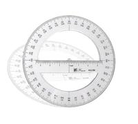 25 CM Goniometro Rotondo Pieno, 360 Gradi Plastica Strumenti di Misura Matematica Organico Semicerchio Cerchio Goniometro Disegno Modello di Design Strumento Righello
