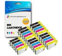 25 Compatibili 16XL Cartucce d'inchiostro per Epson Workforce WF-2010W WF-2510WF WF-2520NF WF-2530WF WF-2540WF WF-2630WF WF-2650DWF WF-2660DWF WF-2750DWF - Nero/Ciano/Magenta/Giallo, Alta Capacità
