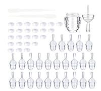 25 contenitori vuoti in plastica per lucidalabbra, a forma di pettine a miele, da 6 ml, mini contenitori per lucidalabbra trasparenti, ricaricabili, con 2 imbuti in plastica, per donne e ragazze,