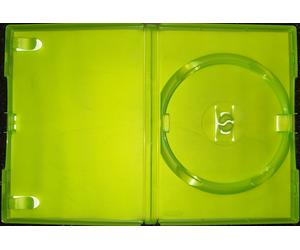 25 CUSTODIE AMARAY SINGOLE VERDI GREEN MICROSOFT XBOX CON GIOCHI 14mm DVD CD +R