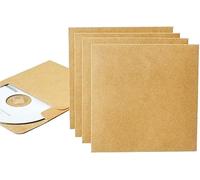 25 custodie per CD e DVD, in carta kraft marrone, in stile retrò, per CD, DVD, supporti per riporre CD e DVD