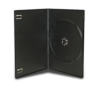 25 custodie singole, colore nero, spessore 7 mm, per DVD, CD, Blu-ray di Dragon Trading®.