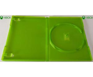 25 CUSTODIE SINGOLE VERDI GREEN MICROSOFT XBOX CON GIOCHI 14mm DVD CD +R