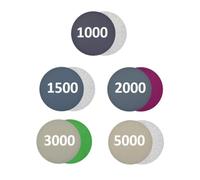 25 dischi abrasivi da 12,7 cm con gancio e anello, grana 1000 1500 2000 3000 5000 per levigatrice orbitale utensili elettrici