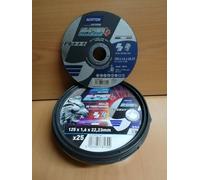 25 Dischi DA TAGLIO 125X1,6MM DISCO FERRO ACCIAIO INOX METALLI SMERIGLIATRICE