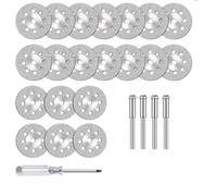 25 dischi da taglio diamantati (22 mm) per accessori Dremel, mini dischi diamantati con quattro punte da 3 mm, taglierina per disco da taglio Dremel, metallo, pietra, vetro, piastrella