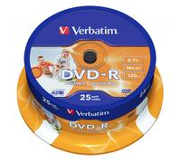 Verbatim - Scatola 25 DVD-R - stampabile - 43538 - 4,7GB Quantita min. 1