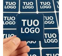 25 Etichette Resinate Adesive Personalizzate Misure da 1x1 a 10x10 cm Forme Rotonde, Quadrate, Rettangolari, Sagomate da File Cliente Alta Qualità e Resistenza (Fondo Bianco)