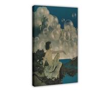 25+ famose stampe di Maxfield Parrish Air Castles poster per l'estetica della stanza, poster artistico da parete su tela e cornice 40,6 x 61 cm