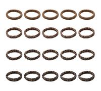 25 fasce da donna in tessuto con stampa leopardata, alla moda, fascia elastica per guance, innocua per le donne, sottile e spessa, dritta e riccia, fascia retrò ad alta elasticità