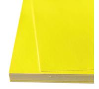 25 fogli A4 di carta adesiva fluorescente Giallo 80 g - posteriore con crack back facile da rimuovere - Etichette adesive stampabili adesivo in colori fluorescenti