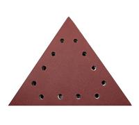 25 fogli abrasivi in velcro, 12 fori, carta vetrata triangolare, 285 x 285 mm, per levigatrice a soffitto, smerigliatrice a secco, Einhell BT-SG 710 TE-DW 225 X (grana 100)