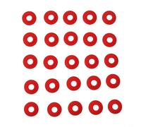 25 guarnizioni per bottiglie di birra, in gomma siliconica, colore rosso, per bottiglie di birra e birra (rosso)