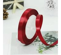 25 iarde/rotolo di nastri di raso da 6 mm a 50 mm, fatti a mano per Natale, decorazioni per feste di matrimonio, per regali di compleanno, nastri rosso vino da 50 mm
