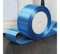 (25 iarde/rotolo) Nastro di raso monofacciale fai da te, fiocco, artigianato, decorazione per feste di matrimonio, nastro da regalo (6/10/15/20/25/40/50 mm) - blu - 20 mm