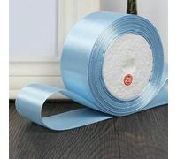 (25 iarde/rotolo) Nastro di raso monofacciale fai da te, fiocco, decorazione artigianale, decorazione per feste di matrimonio, nastro da regalo (6/10/15/20/25/40/50 mm) - Azzurro cielo - 10 mm