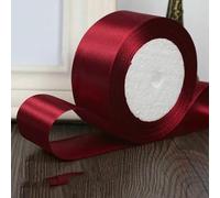 (25 iarde/rotolo) Nastro di raso monofacciale fai da te, fiocco, decorazione artigianale, decorazione per feste di matrimonio, nastro da regalo (6/10/15/20/25/40/50 mm) - Borgogna - 20 mm