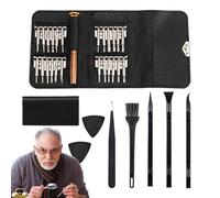 25 in 1 Precision Screwdriver Set, Eyeglass Repair Tool Kit, Compact Screwdriver Set with Magnetic Tips, Steel Build, Multi Functional Tool with Portable Case, Electronics Maintenance Kit for Phone Co