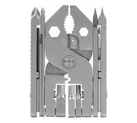 25 in 1 Stainless Steel Multitool, 420 Grade Folding Pliers, Compact Camping Survival Tool Kit, Outdoor Multi Functional Pocket Tool with Wrench for Hiking Emergency