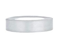 25 m di Nastro Raso da regalo ARGENTO 12 mm di larghezza