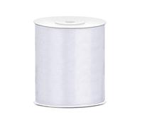 25 m di raso nastro bianco 100 mm di larghezza