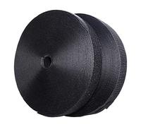 25 Metri / Belcro da Cucito - Doppio lato - Presa forte, rotolo Belcro per fissare tende, tappeti, tessuti, nastro di fissaggio, gancio e anello, (gancio e anello da 20 mm, nero)