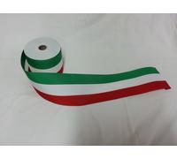 25 METRI NASTRO TRICOLORE FASCIA PER IL COMUNE INAUGURAZIONI ALTEZZA CM 7,5 75MM