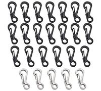 25 Mini Moschettone, Fibbia a Molla in Metallo Semplice, Moschettone a Molla Speciale per Esterni, Mini Fibbia Zaino in Metallo, Utilizzato per Escursionismo, Pesca e Altre Attività