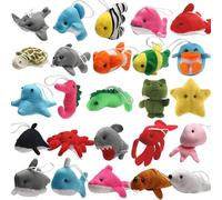 25 mini peluche di animali marini, portachiavi e doni per feste di bambini