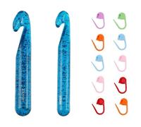 25 MM Crochet Uncinetto Set Acrilico 20 Con 10 Pezzi Marcatori