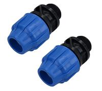 25 mm x 1" MDPE maschio adattatore di compressione raccordo tubo dell'acqua 2 pezzi