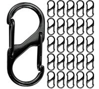 25 Moschettoni a S per Portachiavi, Clip a S, Clip Portachiavi a Doppia Molla Co