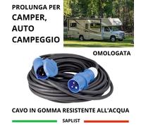 25 MT - PROLUNGA PER CAMPER, AUTO E CAMPEGGIO IP44 16A H07RN-F 3X1,5 DA ESTERNO