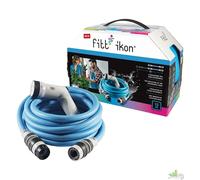 25 MT TUBO IRRIGAZIONE GIARDINO ESTENSIBILE FITT IKON AZZURRO 6 STRATI ATTACCHI